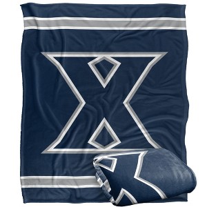 Xavier University Primary Logo Stripes Silky 50x60 Blanket, 1 Sided - 1 of 4