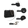Quilted Crossbody Purses for Women Small Ladies Shoulder Bags with Chain Trendy Clutch Purse Cute Designer Bag Black - 4 of 4