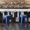 Flash Furniture Kai Commercial Grade 24" High Backless Metal Indoor-Outdoor Counter Height Stool with Poly Resin Wood Seat - 4 of 4
