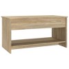 vidaXL Modern Coffee Table with Storage, Liftable Design, Engineered Wood, Sonoma Oak Finish, 40.2"x19.7"x20.7" - 4 of 4