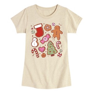 Girls' - Instant Message - Kawaii Christmas Treats Toddler And Youth Girls Fitted Short Sleeve Graphic T-Shirt Fitted Short Sleeve Graphic T-Shirt - 1 of 4
