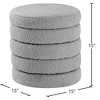 Meridian Furniture,Aphia Boucle Fabric Ottoman/Stool - 3 of 4