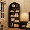 Arched Bookshelf Bookcase 5 Shelf Tall Bookcase Farmhouse Display Storage Rack Wooden Bookshelves for Home Office - 4 of 4