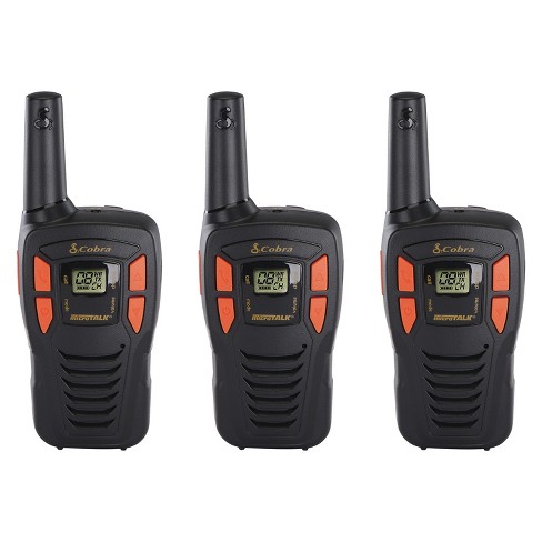 Walkie Talkies, Compact, 16-Mile Range, 3-Pk.