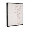 Stupell Industries Kids' Wall Art by Melissa Wang Giraffe Line Squiggle Doodle Black Framed Floater Canvas - 2 of 4