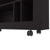 GlasFlength Decorative Storage Cabinets Modern Wengue Finish Open Shelf Console Table Simple for Living Room Entryway, Black, 37.4"*9.4"*25.4" - 4 of 4