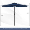 Costway 12 FT Patio Umbrella Outdoor Market Umbrella with Crank Handle 8 Sturdy Ribs Coffee/Beige/Red/Navy/Gray - 3 of 4