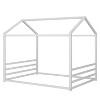 Polibi Montessori Metal House Floor Bed Frame with Fence - 4 of 4