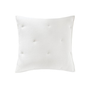 Andre cotton gauze embroidered Euro Sham - 26x26 - White - 1 of 4