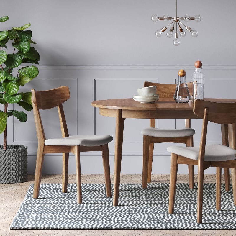 Astrid Mid-Century Round Extendable Dining Table - Threshold™, 3 of 17