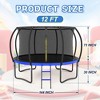 Jump Into Fun 12FT Pumpkin Trampolines with Safety Net,Ladder, Coating Metal Frame,PVC Spring Cover Padding Easy to Install  for Kids and Adults - 3 of 4
