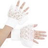 INSPIRE CHIC Women's Lace Fingerless Wrist Length Wedding Elegant White Ruffled Floral Gloves 1 Pair - 4 of 4