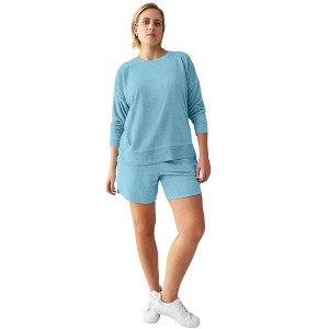 ellos Plus Size Terry Cloth Sweatshirt - 1 of 4
