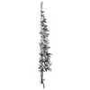 vidaXL Christmas Tree Decoration Slim Artificial Half Xmas Tree with Stand - White and Green 59.1" - 3 of 4