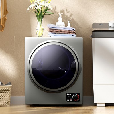 Costway Electric Tumble Compact Laundry Dryer Stainless Steel Wall
