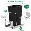 Garbage Waste Recyling Bin with Full Extension Slides, Space-Saving Design, Multi Purpose Bins, Pullout Trash Can for Under Kitchen Cabinets - 2 of 4