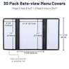 WeChef 30 Pcs Restaurant Menu Covers Gate-view Fold 1 Page 2 View 8.5x11" & 2 Page 4 View 4.25x11" Wine List Bar Cafe - 3 of 4