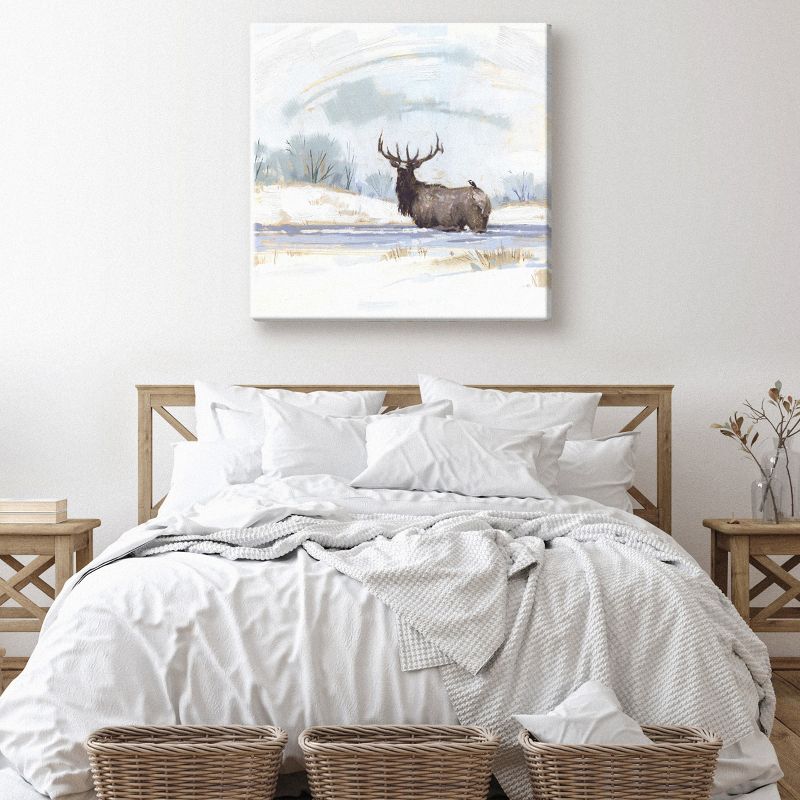 Sullivans Darren Gygi Winter Elk Giclee Wall Art, Gallery Wrapped, Handcrafted in USA, Wall Art, Wall Decor, Home Décor, Handed Painted, 4 of 5
