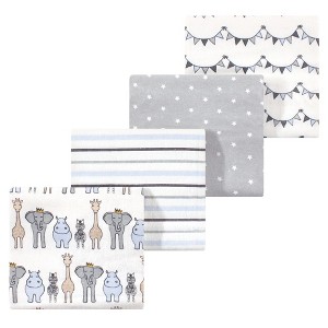 Luvable Friends Little Treasure Flannel Receiving Blankets 4pk - 1 of 1