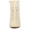 Allegra K Women's Lace Mesh Floral Embroidered Stiletto Heels Ankle Boots - 2 of 4