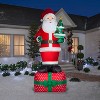 Gemmy Christmas Inflatable Luxe Santa on Gift Box, 10 ft Tall, Multi - 2 of 4