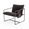 2-Piece Metal Frame Accent Chair with Arm Pocket, Skin-friendly Braid Indoor Furniture for Living Room and Bedroom - The Pop Home - 2 of 4