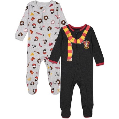 Harry Potter Baby 2 Pack Zip Up Costume Sleep N' Play Coveralls Newborn to Infant