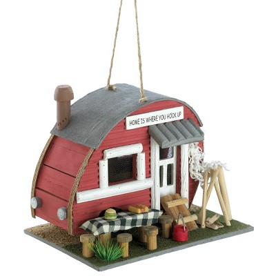 7.95" Trailer Wood Birdhouse Red - Zingz & Thingz