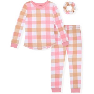 Sleep On It Girls 2-Piece Super Soft Jersey Long Sleeve Snug-Fit Pajama Set - 1 of 4