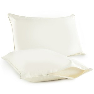 Whisper Organics 500 Thread Count Organic Cotton Pillow Protector Set – Soft, Breathable & Durable – White - 1 of 4