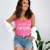 Simply Sage Market Women's Life Is Better In Flip Flops Graphic Racerback Tank - 2 of 3