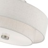 Livex Lighting Meridian 3 - Light Semi-Flush Mount in  Brushed Nickel - 2 of 4