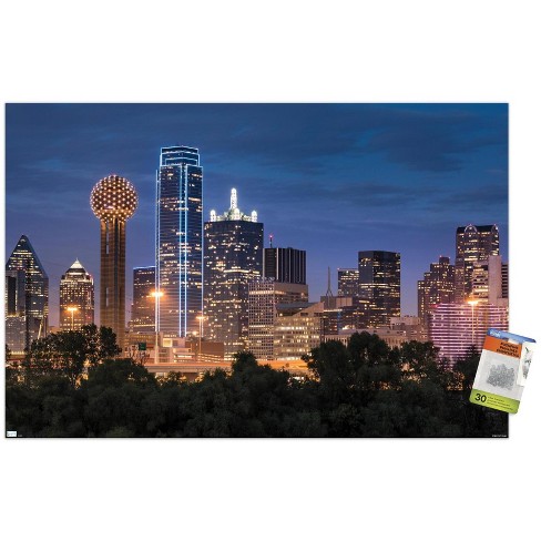 Dallas Cowboys Star Skyline Art Print