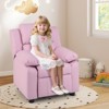 Tangkula Recliner 2-in-1 Toddler Lounge Chair with Armrest Storage Adjustable Footrest & Headrest Child-Size Kids Recliner Chair Pink - 3 of 4