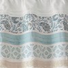 Paisley Print Pieced Color Palette Valance, Lightweight Cotton Lace Taping Valance for All Decor Style, Aqua, 50x18" - 4 of 4