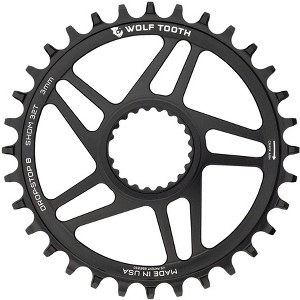 Wolf Tooth Direct Mount Chainring - 32t, Shimano Direct Mount, Drop Stop B, Boost, 3mm Offset, Black - 1 of 2