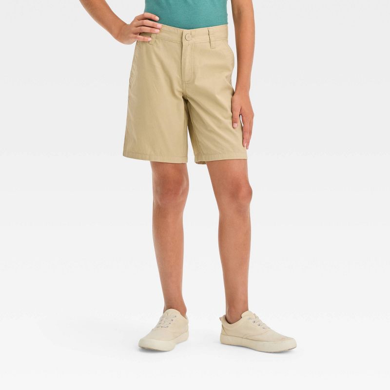 Boys' Flat Front 'At the Knee' Chino Shorts - Cat & Jack™, 1 of 6