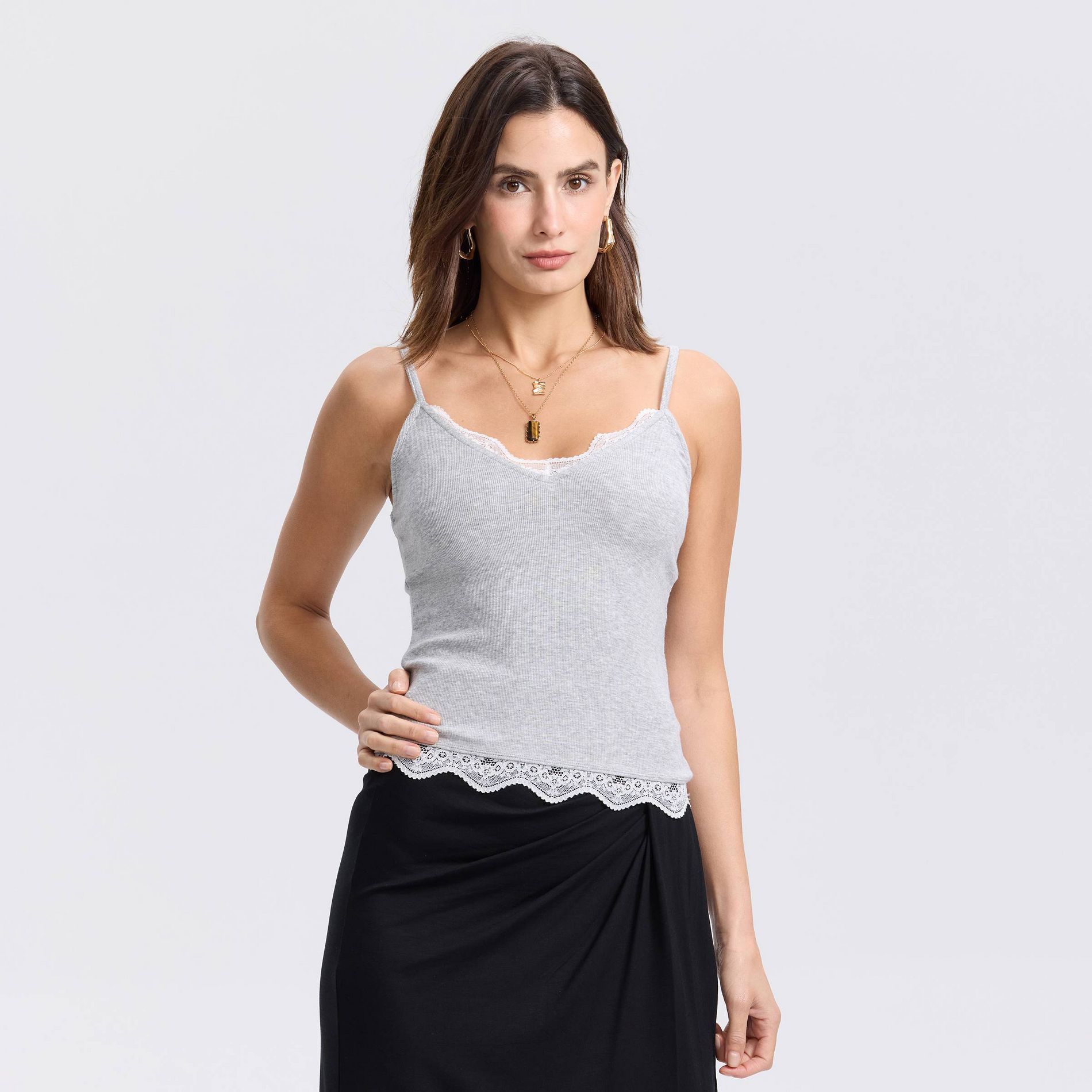 Women's Lace Trim Cami Top - A New Day™
