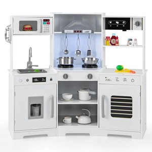 Infans Pretend Play Kitchen for Kids Toddler Aged 3+ Wooden Toy Set w/ Range Hood - 1 of 4