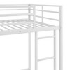Sapphtopaz Metal Bunk Bed with Guardrail & Ladder,Space-Saving Low Floor Bunk Bed Frame with Sturdy Frame for Adults,Teen,Bedroom - 3 of 4