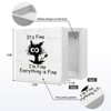 Funny Office Desk Decor - Black Cat 'It's Fine' Wood Box Sign - 2 of 4