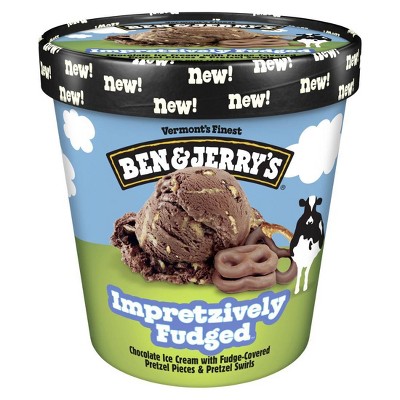 Ben & Jerry's  Impretzively Fudged Chocolate Ice Cream Non-GMO - 1 Pint