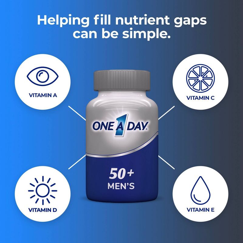 One A Day Men&#39;s 50+ Multivitamin Tablets - 200ct, 4 of 8