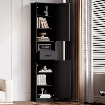Lycvki 69" H  Kitchen Storage Cabinet with 2 Barn Doors and 1 Drawer
