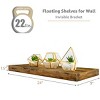 2 Pack (24"x9") Sorbus Floating Wall Shelves for Bedroom, Decor, Kitchen, Living Room - for Trophies, Frames, Bookshelf - 3 of 4