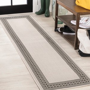 Lucia Classic Diamond Border Indoor/Outdoor Area Rug - JONATHAN Y - 1 of 4