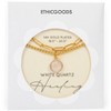 Gold Plated Paperclip Chain & White Quartz Pendant Necklace Set 2pc - ETHICGOODS - 2 of 4