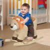 Whisen Baby Wooden Rocking Horse Lion with Sound, Plush Stuffed Rocking Animals, with Seat Belt for 18-36 Months - Brown - 2 of 4