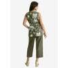 Jessica London Women's Plus Size 2-Piece Linen Capri Set - 3 of 4