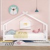 Whisen Playhouse Design Twin Size Wood Frame House Bed - 2 of 4